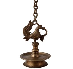 Brass Peacock Hanging Oil Lamp For Diwali Decoration
